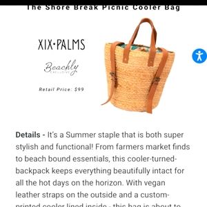 Beachly summer 2022 XIX Palms Shore Break Picnic Cooler Bag
